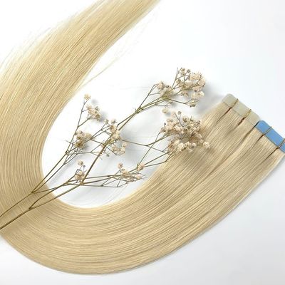 18 maanden Leven Raw Indian Wavy Human Hair Tape Ins Haarverlengingen met Duurzame Tapes