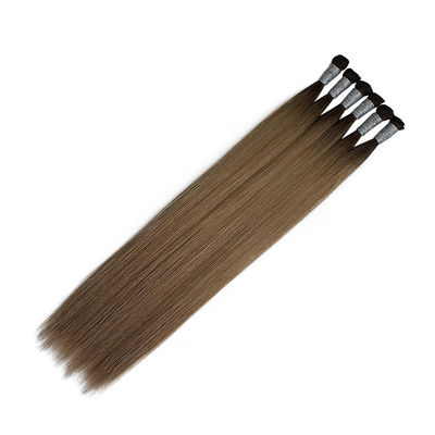 Aanbeveling op maat Handgebonden Weft Haarverlenging met Dikke Eindjes Russische Genius Weft