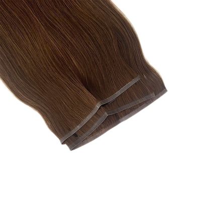 Muti-color dubbel getrokken Indian Remy haarverlenging met naadloze hand gebonden huid PU weft