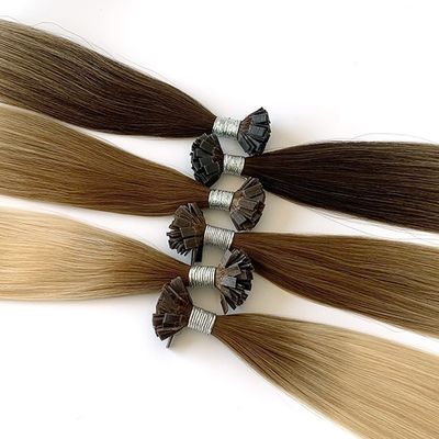 18 inch dubbel getrokken balayage keratine voor gebonden U punt plat punt bot recht menselijk haar