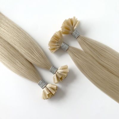 Russische keratine U tip Human Hair Extensions Raw Virgin Double Drawn Remy Verscheepskosten