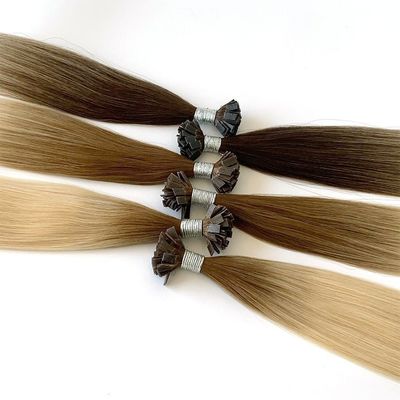 Italiaanse kralen Tip Customization Natuurlijke Flat Tip Hair Extension Remy Virgin Double Drawn