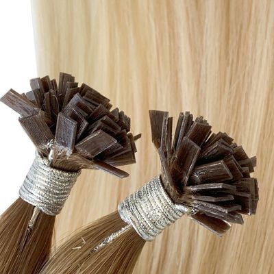 US Double Drawn Ratio Flat Tip Remy Virgin Hair Extensions Rechte keratine menselijk haar