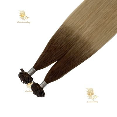 Flat-tip keratine haarverlengingen dubbel getrokken vooraf gebonden blonde kleur cuticule uitgelijnd