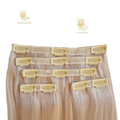 Pre-bonded stijl clips Clip Ins haar dubbel getrokken 100% maagdelijk menselijk haar extensies