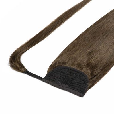 Indian Hair Clip in Comb Mensenhaar Wrap Rond Ponytail Extensions Voorgebonden Type