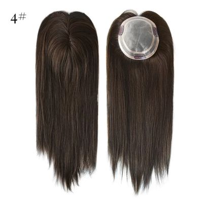 5.5x6 inch handgebonden dubbele mono top remy Europese menselijk haar toupee topper pu rond mt-s1