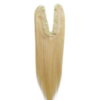 Blonde rechte textuur U-deel sluiting US Topper voor haarverlengingen