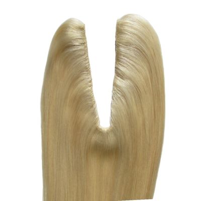 Blonde rechte textuur U-deel sluiting US Topper voor haarverlengingen