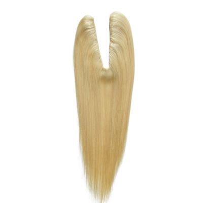 Blonde rechte textuur U-deel sluiting US Topper voor haarverlengingen