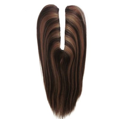 US Human Hair Topper Virgin Remy U Part Topper Rechte textuur