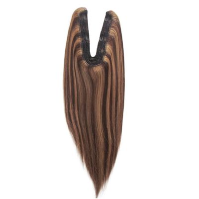 US Human Hair Topper Virgin Remy U Part Topper Rechte textuur