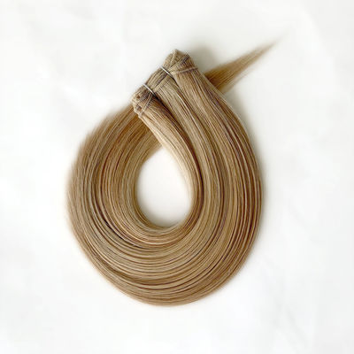 100 Remy Mensenhaar Naai in Weft Dubbel getrokken Blonde Russische Weft Extensions voor haar