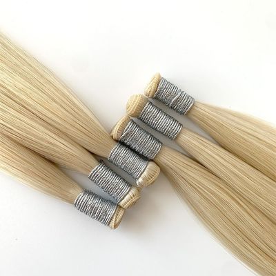Nieuwste mode aanpassing 100% natuurlijke remy haar weft voor Europese haar extensies