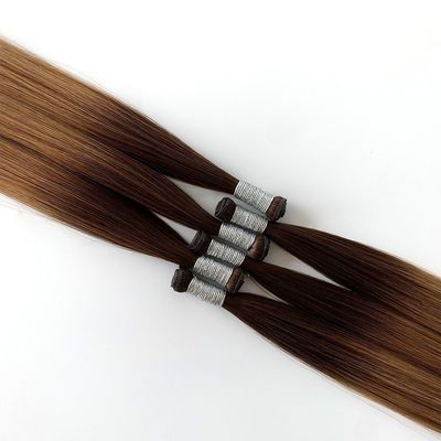 Nieuwste mode aanpassing 100% natuurlijke remy haar weft voor Europese haar extensies
