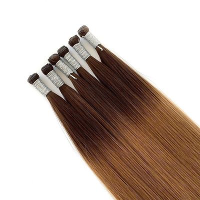 Nieuwste mode aanpassing 100% natuurlijke remy haar weft voor Europese haar extensies