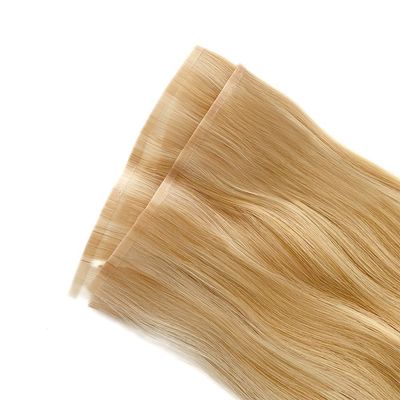 24 inch naadloze onzichtbare PU huid weft 100% menselijk haar verlengstuk voor salon en vrouwen