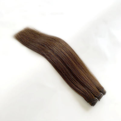 Gekleurde Russische menselijke haarmachine Weft Extensions 100% Virgin Cuticle Aligned Hair