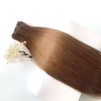 Op maat gemaakte aanvraag Double Drawn Remy Machine Weft Hair Extensions 100% Machine Sewing