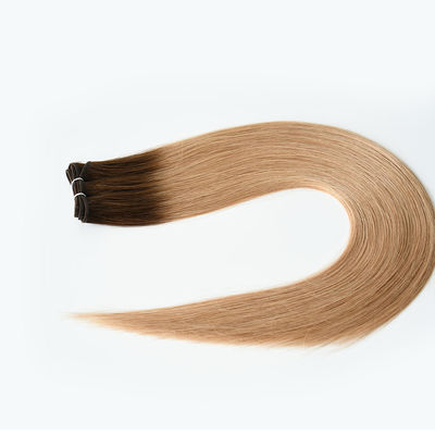 24 inch natuurlijke rechte haar weefsel extensies blonde Remi dubbele weefsel menselijk haar