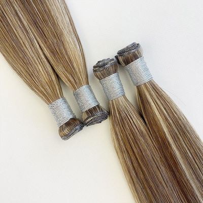 Haarlengte 24 inch 100% Europees menselijk haar onzichtbaar band in haarverlengingen genie weefsel aanpassing