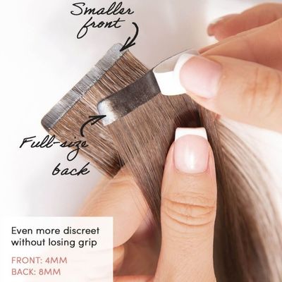 ST-230826 Aangepaste bruine naadloze band op haar Braziliaanse haarband voor tangle-free