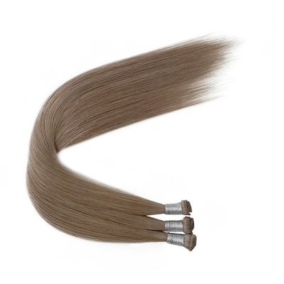 24 inch Braziliaanse Remy Cuticle Aligned Rect Hair Handtied Weft Extensions Thin Soft