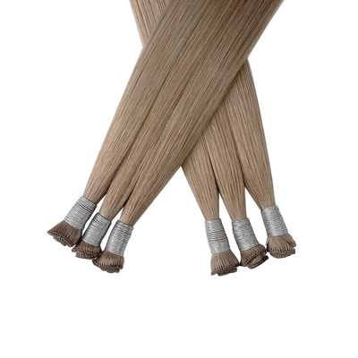 Europese handgebonden weft haarverlenging Geen verwarring Geen verwerping Dubbel getrokken maagdelijk haar