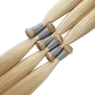 Aanbeveling op maat Handgebonden Weft Haarverlenging met Dikke Eindjes Russische Genius Weft