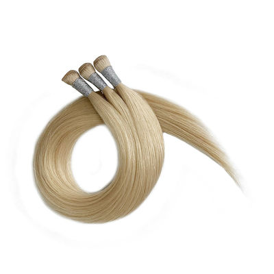 Aanbeveling op maat Handgebonden Weft Haarverlenging met Dikke Eindjes Russische Genius Weft