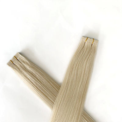 Haarverlengingen Volledige nagelhuid Aligned Mini Tape Dubbel getrokken 613 Blonde 20 inch recht