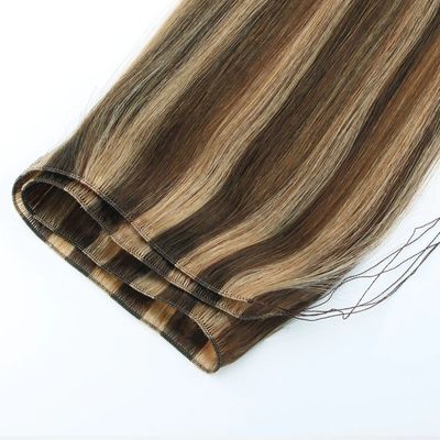 0.300kg Pakketgewicht Handgebonden Russische Maagd Remy Haar Weft Extensies