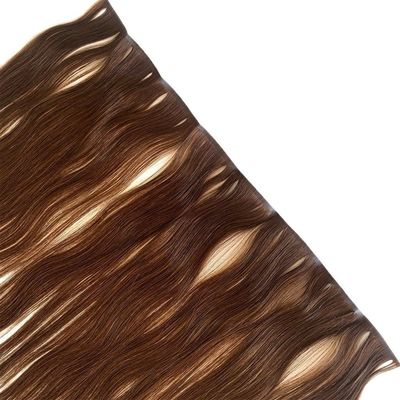 Muti-color dubbel getrokken Indian Remy haarverlenging met naadloze hand gebonden huid PU weft