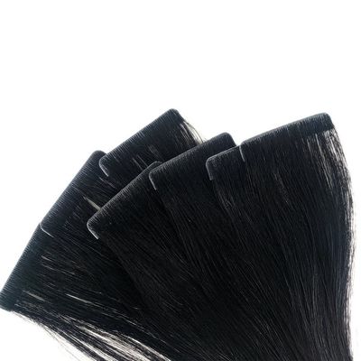 Verfbaar 100% menselijk haar Remy 1b Natuurlijke ruwe dubbele getrokken onzichtbare maagdelijke band in het haar