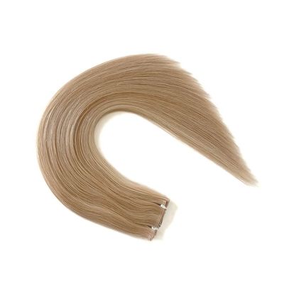Volledige betaling Dubbel getrokken Flat Track Russische Remy Mensenhaar Huid PU Weft Haar Extensies