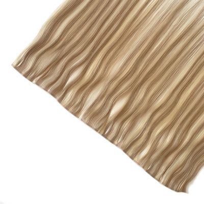 Volledige betaling Dubbel getrokken Flat Track Russische Remy Mensenhaar Huid PU Weft Haar Extensies