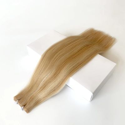 Russisch Dubbelgetrokken Mensenhaar PU Huidweft Extensies Straight Style Aanpassing