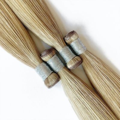 Dubbel getrokken blonde genie weft menselijk haar extensies Geen probleem 30 dagen terugbetaling