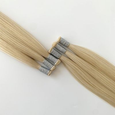 Dubbel getrokken blonde genie weft menselijk haar extensies Geen probleem 30 dagen terugbetaling