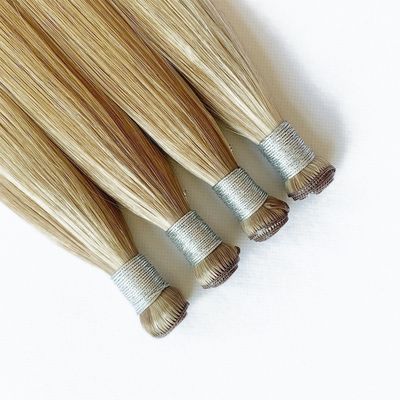 Dubbel getrokken blonde genie weft menselijk haar extensies Geen probleem 30 dagen terugbetaling