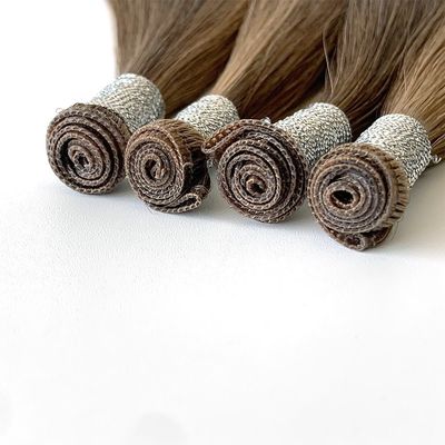 Russisch menselijk haar 100g per verpakking Onzichtbaar genie Weft haar extensies met snelle verzending