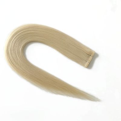 100 g/verpakking Muti-Color Remy Mensenhaar Platte Weft Dubbelgetrokken Rauw Haar