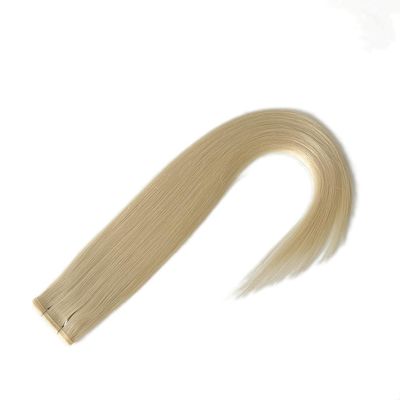 100 g/verpakking Muti-Color Remy Mensenhaar Platte Weft Dubbelgetrokken Rauw Haar