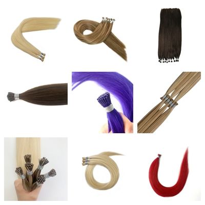 12-28 inch Italiaanse Perlen Tip Dubbel Getrokken I Tip Remy Keratine Mensenhaar Extensies