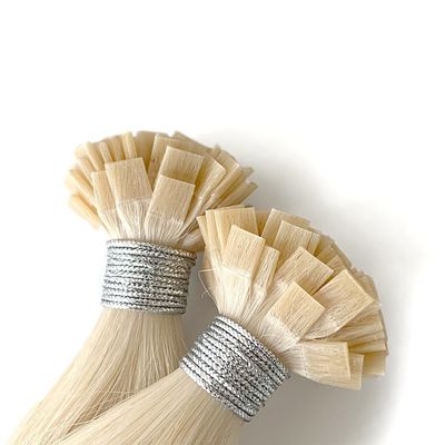 50cm * 8cm * 3cm Dubbel getrokken voorgebonden platte punt menselijke haarverlengingen met pakket