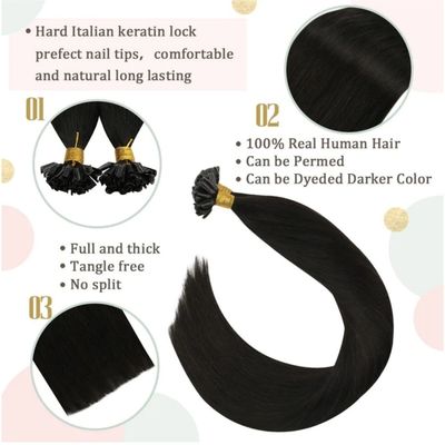 18 inch super dubbel getrokken haar keratine U tip extensies met eerste betaling blond