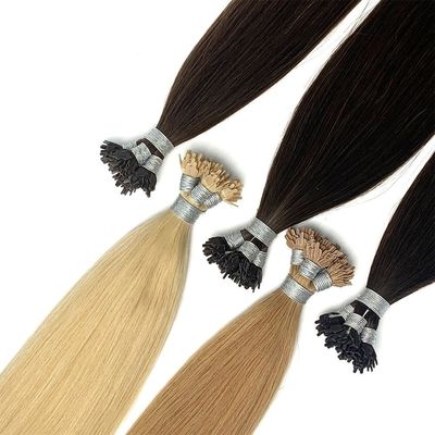 Dikke uiteinden dubbel getrokken nagelhaar maagdelijk haar Pre gebonden keratine Y tip menselijk haar extensies