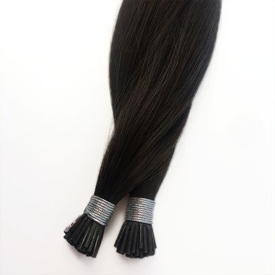 Vraag terugbetaling binnen 30 dagen 1 g/streng Raw Virgin Remy 1b I-Tip haarverlengingen