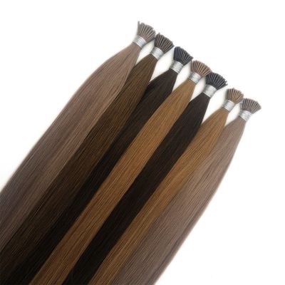 Italiaanse keratine lijm bond I tip haar extensies 100% menselijk haar dubbel getrokken remy haar
