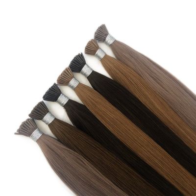 Italiaanse keratine lijm bond I tip haar extensies 100% menselijk haar dubbel getrokken remy haar